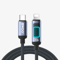 BWOO USB-C to Lightning Fast Charging Cable with RGB Color Lights 30W