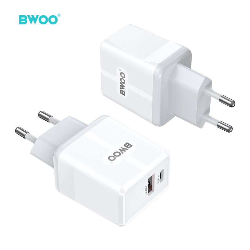 BWOO PD 20W USB-A + USB-C Fast Charger